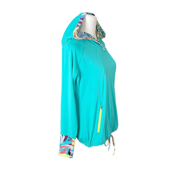 Title Nine Medium Pullover Hoodie Thin Long Sleeve Pockets Aqua Active - Picture 5 of 9